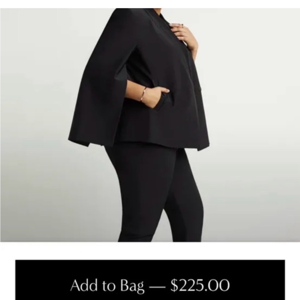 GSTQ Black Blazer Cape Size Large - Picture 2 of 16